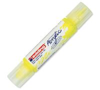 Edding 5400-065 - 1 Marcador Acrílico de Tubo 3D - Doble Punta 2-3mm y 5-10mm - Amarillo Neón