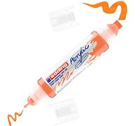 edding Marcador acrílico 5400 3D - doble punta 2-3,5-10 mm - naranja neón - resistente al agua
