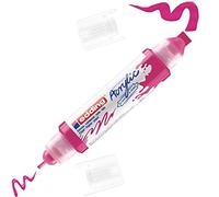 Edding 5400-909 - 1 Marcador Acrílico de Tubo 3D - Doble Punta 2-3mm y 5-10mm - Magenta