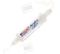 Edding 5400-922 - 1 Marcador Acrílico de Tubo 3D - Doble Punta 2-3mm y 5-10mm - Blanco