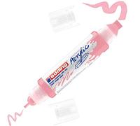 edding 5400 marcador acrílico de tubo 3D con doble punta - rosa - 1 tubo de pintura acrílica - doble punta 2-3,5-10 mm - para lienzo, cartón y madera - resistentes al agua de calidad artística