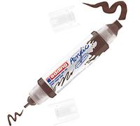 edding 5400 marcador acrílico de tubo 3D con doble punta - marrón - 1 tubo de pintura acrílica - doble punta 2-3,5-10 mm - para lienzo, cartón y madera - resistentes al agua de calidad artística