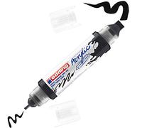 edding 5400 marcador acrílico de tubo 3D con doble punta - negro - 1 tubo de pintura acrílica - doble punta 2-3,5-10 mm - para lienzo, cartón y madera - resistentes al agua de calidad artística