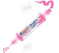 edding 5400 marcador acrílico de tubo 3D con doble punta - rosa neón - 1 tubo de pintura acrílica - doble punta 2-3,5-10 mm - para lienzo, cartón y madera - resistentes al agua de calidad artística