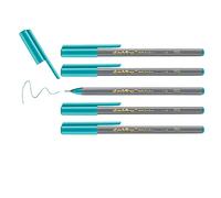 edding 55 - rotulador de punta fina - azul turquesa - 10 rotuladores - punta 0,3 mm - rotulador de color para escribir, dibujar, subrayar - para niños y adultos, en el colegio, en la oficina o en casa