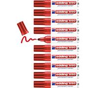 Rotulador edding punta fibra permanente 550 rojo n.2 -punta redonda recargable