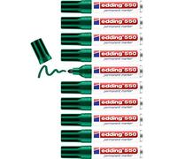 Rotulador edding punta fibra permanente 550 verde n. 4 punta redonda recargable