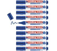 Rotulador Edding Para Pizarra Blanca 660 Color Azul Punta Redonda 1,5-3 Mm Recargable