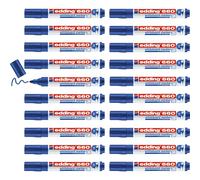 edding 660 marcador para pizarras blancas - azul - c20 rotuladores - punta redonda 1,5-3mm - borrado en seco - pizarras blanca, flipchart, tablón de notas - recargable