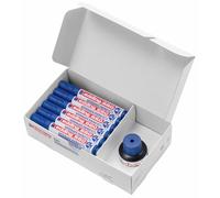 Edding 660 marcador para pizarras blancas - azul - caja con recarga de
