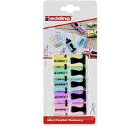 edding 7 minimarcador fluorescente - colores pastel - 5 rotuladores fluorescentes - punta biselada 1-3 mm - en colores modernos - para bullet journal, escuela, colegio, universidad u oficina