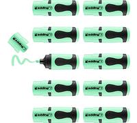 edding 7 minimarcador fluorescente - verde pastel - 10 rotuladores fluorescentes - punta biselada 1-3 mm - en colores modernos - para bullet journal, escuela, colegio, universidad u oficina