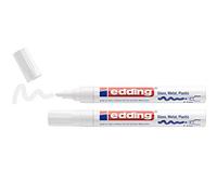 Edding 750 Amplio Punta Redonda Paintmarker Paquete de 2-Blanco