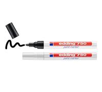 edding Marcador de pintura 750 Industrial – 2 uds Blíster Negro/Blanco