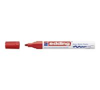 edding 750 marcador de tinta opaca brillante - rojo - 1 rotulador - punta redonda 2-4 mm - rotulador brillante efecto lacado para vidrio, piedras, madera, plástico, papel - color permanente