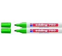 Edding 750 - Rotulador (la Industria, 2 - 4 mm, verde, 2 unidades