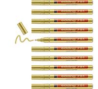edding Rotulador Marcador 751 – punta redonda 1-2 mm, tinta opaca, oro – 10 rotuladores