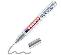 Edding 751/1-054 - Blíster con 1 Rotulador Permanente Tinta Opaca Brillante - Plata