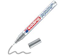edding Marcador 751 – Tinta opaca brillante Plata metálico, punta redonda 1-2 mm, 1 ud