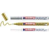 Edding 751-3 marcadores de tinta opaca brillante - punta redonda 1-2mm