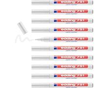 Rotulador edding punta fibra 751 blanco punta redonda 1-2 mm