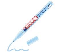 edding 751 marcador de tinta opaca brillante - azul pastel - 1 rotulador - punta redonda 1-2 mm - rotulador brillante efecto lacado para vidrio, piedras, madera, plástico, papel - color permanente