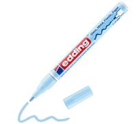 edding 751 marcador de tinta opaca brillante - azul pastel - 1 rotulador - punta redonda 1-2 mm - rotulador brillante efecto lacado para vidrio, piedras, madera, plástico, papel - color permanente