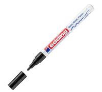 edding 751 marcador de tinta opaca brillante - negro - 1 rotulador - punta redonda 1-2 mm - rotulador brillante efecto lacado para vidrio, piedras, madera, plástico, papel - color permanente