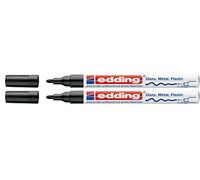 Edding 751 Marqueur peinture Pointe M, noir, Doppelpack