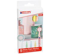 edding Rotuladores 751 tinta opaca brillante permanente – punta redonda 1-2 mm – 5 colores pastel