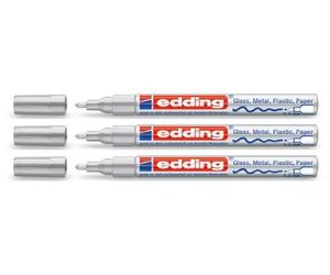 Edding 751 - Rotulador de pintura, aprox. 1,0-2,0 mm, plateado