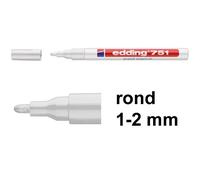 Edding 751 Rotulador de tinta opaca | 1-2 mm | punta redonda | blanco