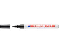 edding Marcador de pintura 751SW – Punta redonda 1-2 mm Negro, permanente e impermeable
