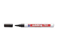 Edding 751 Subrayador Pintura Punta Tipo Bala - Negro (Paquete de 3)