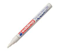 edding 753 marcador de tinta opaca brillante para caligrafía - blanco - x1 - punta caligrafía 1-2,5 mm - vidrio, piedra, plástico, papel - resistente al agua, opaco - bullet journal, escritura a mano