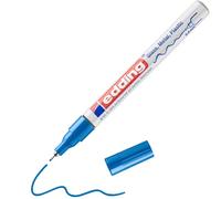 edding 780 marcador de tinta opaca brillante - azul - 1 rotulador - punta extrafina 0,8 mm - rotulador brillante efecto lacado para vidrio, piedras, madera, plástico, papel - color permanente