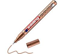 edding 780 marcador de tinta opaca brillante - cobre - 1 rotulador - punta extrafina 0,8 mm - rotulador brillante efecto lacado para vidrio, piedras, madera, plástico, papel - color permanente