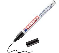 edding 780 marcador de tinta opaca brillante - negro - 1 rotulador - punta extrafina 0,8 mm - rotulador brillante efecto lacado para vidrio, piedras, madera, plástico, papel - color permanente
