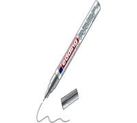edding 780 marcador de tinta opaca brillante - plata - 1 rotulador - punta extrafina 0,8 mm - rotulador brillante efecto lacado para vidrio, piedras, madera, plástico, papel - color permanente