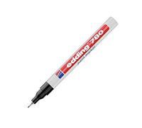 edding 780 marcador de tinta opaca brillante - negro - 1 rotulador - punta extrafina 0,8 mm - rotulador brillante efecto lacado para vidrio, piedras, madera, plástico, papel - color permanente