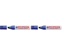 Edding 800 marcador permanente - azul - 1 rotulador - punta biselada 4-12 mm - para marcas llamativas - resistente al agua, secado rápido, indeleble - para cartón, plástico, madera, metal, vidrio