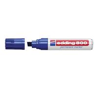 edding 800 marcador permanente - azul - 1 rotulador - punta biselada 4-12 mm - para marcas llamativas - resistente al agua, secado rápido, indeleble - para cartón, plástico, madera, metal, vidrio
