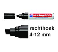 Edding 800 Rotulador permanente negro | 4-12 mm | punta biselada