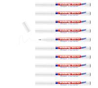 edding 8010 Marcador de Rayos X, Blanco, 10 Marcadores de Rayos X, Punta Fina de 0,8 mm, para Imágenes de Rayos X y Tomografía Computerizada, Negativos, Diapositivas