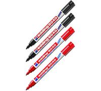 Edding 8040 - Marcador de ropa, color negro + rojo 2 ×