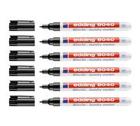 Edding 8040 - Rotuladores (6 unidades), color negro