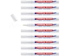 Edding 8050 - Marcador permanente (Color blanco, Azul, Rojo, Color blanco)