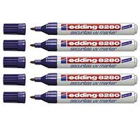 edding 8280 Securitas - Rotulador UV (5 unidades, ancho de trazo aprox. 1,5 - 3 mm)
