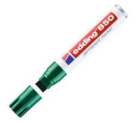 edding 850 marcador permanente - verde - 1 rotulador - punta biselada 5-15 mm - para marcas llamativas - resistente al agua, secado rápido, indeleble - para cartón, plástico, madera, metal, vidrio