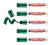 Rotulador edding marcador permanente 850 verde punta biselada 5-15 mm recargable